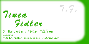 timea fidler business card